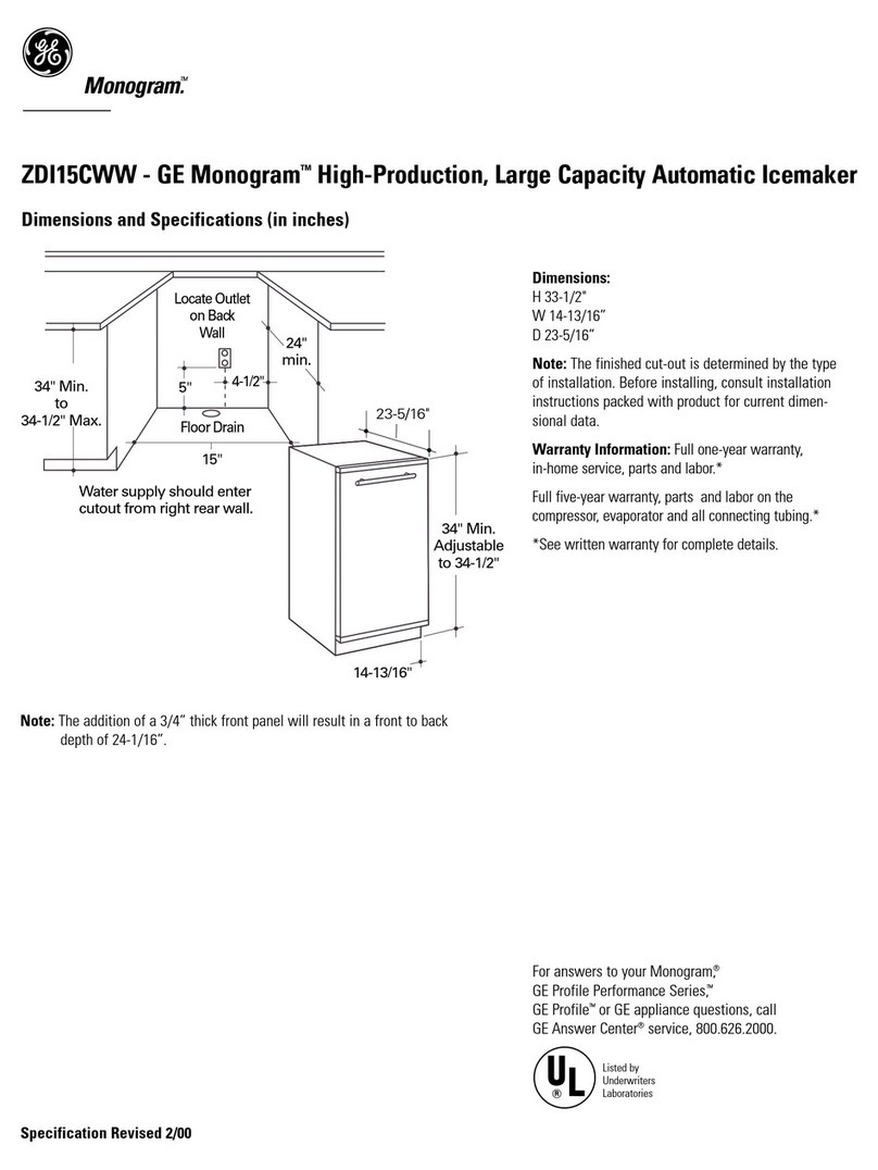 GE Monogram ZDI15CWW User guide GE Monogram ZDI15CWW User guide