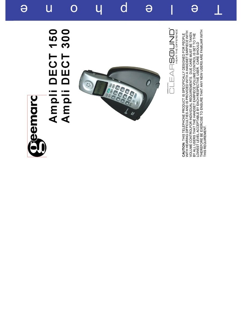 Geemarc Clear Sound Dect 150 User manual