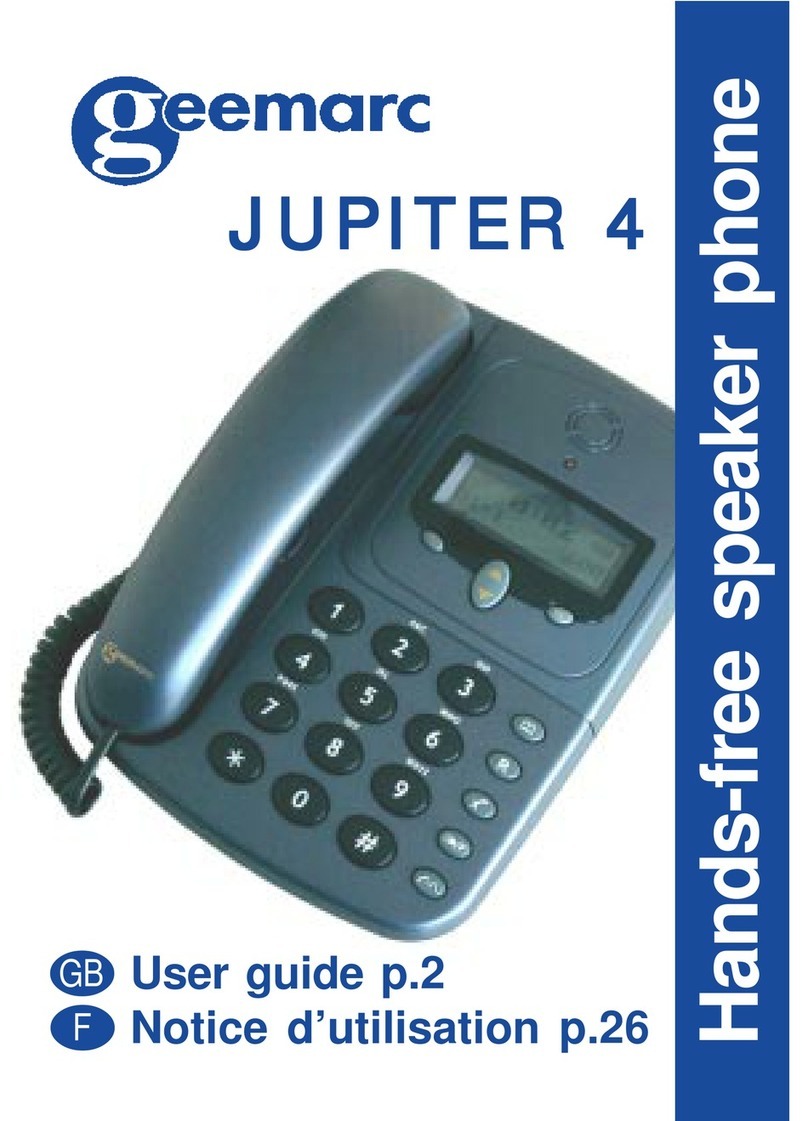 Geemarc Jupiter 4 User manual Geemarc Jupiter 4 User manual