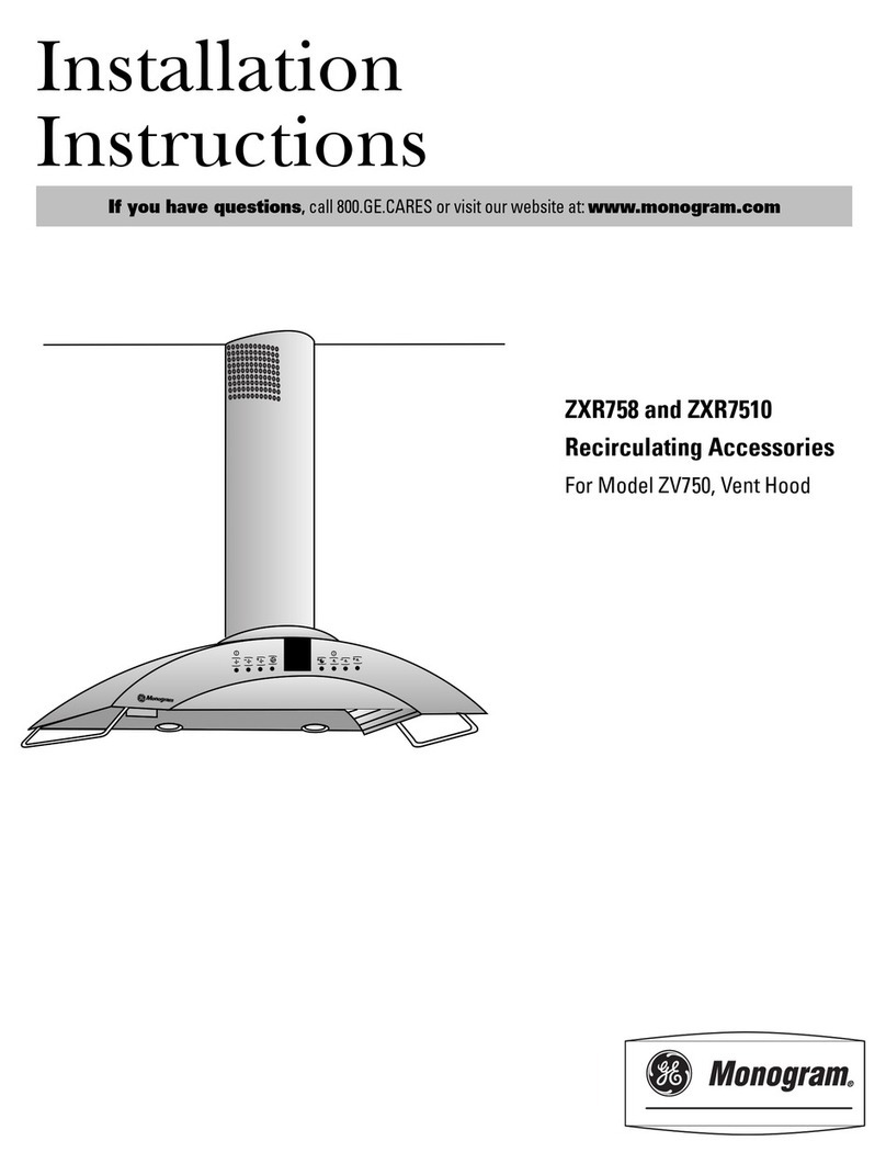 GE Monogram ZXR7510 User manual GE Monogram ZXR7510 User manual