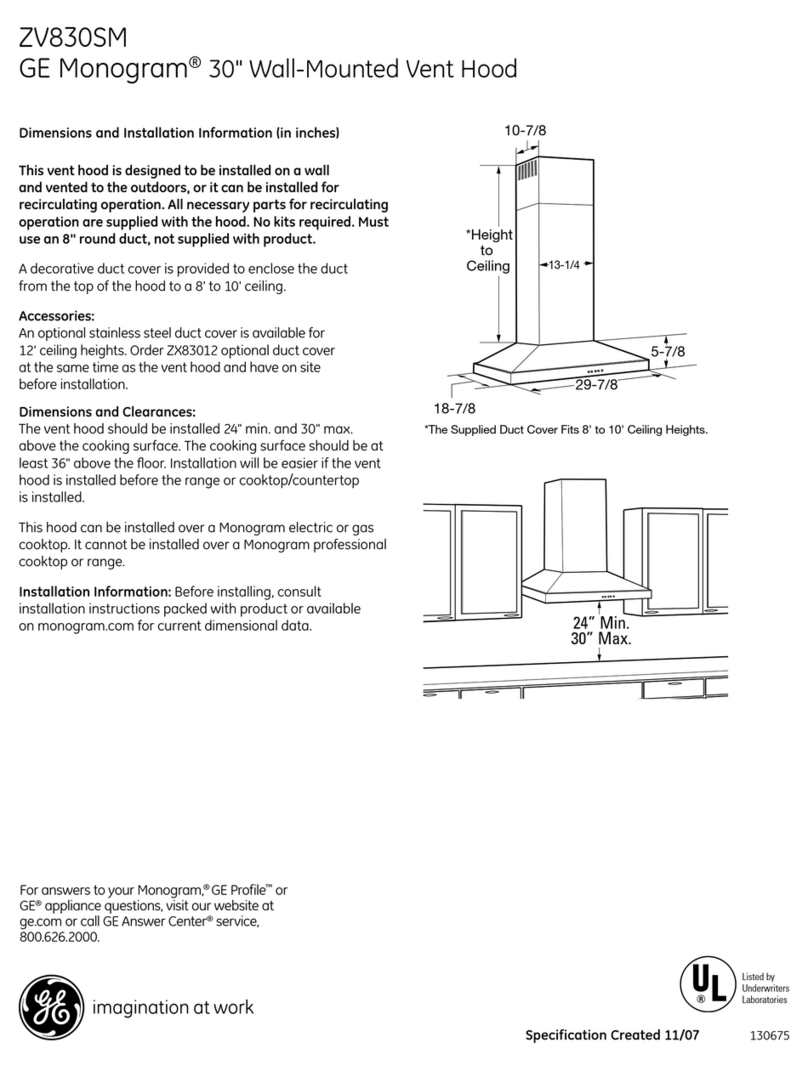 GE Monogram ZV830SM Manual