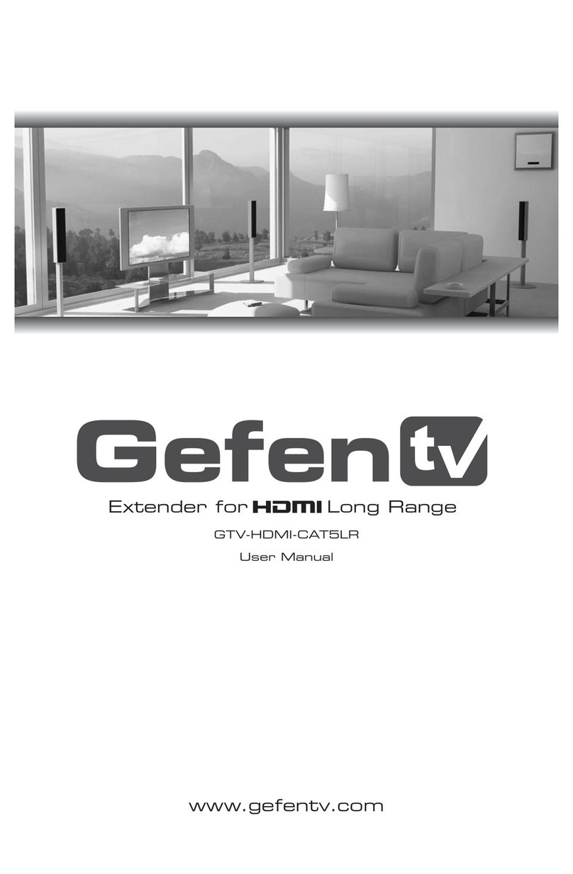 GefenTV Extender for HDMI Long Range GTV-HDMI-CAT5LR user manual