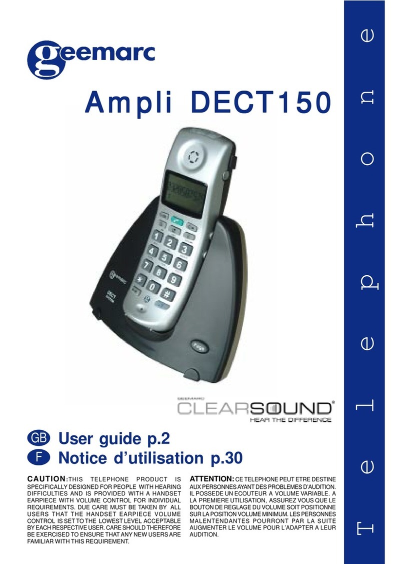 Geemarc Ampli DECT150 User manual Geemarc Ampli DECT150 User manual