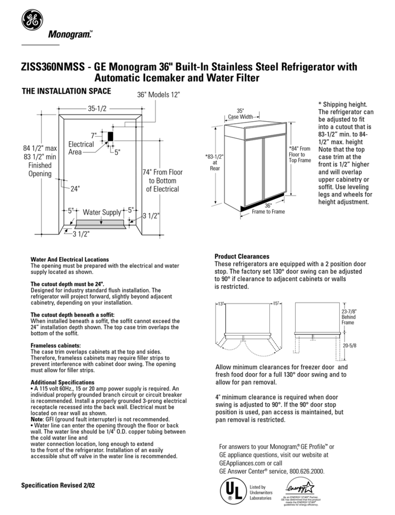 GE Monogram ZISS360NMSS User manual