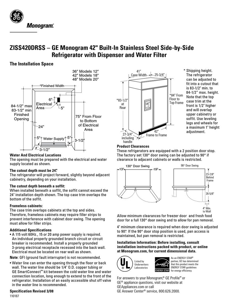 GE Monogram ZISS420DRSS User manual GE Monogram ZISS420DRSS User manual