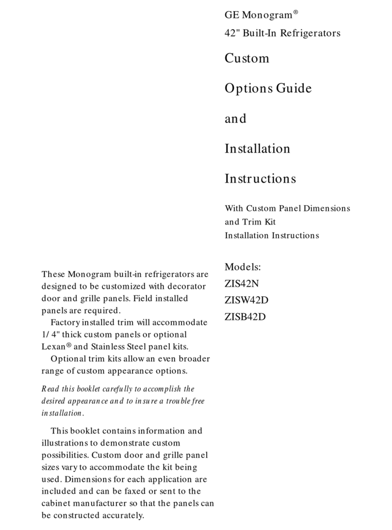 GE Monogram ZIS42N User manual