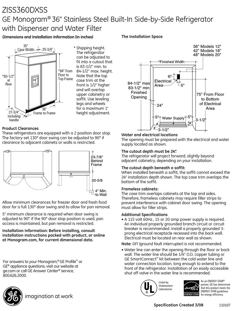 GE Monogram ZISS360DXSS User manual
