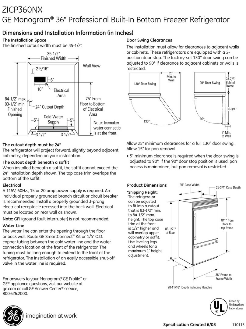 GE Monogram ZICP360NX User manual