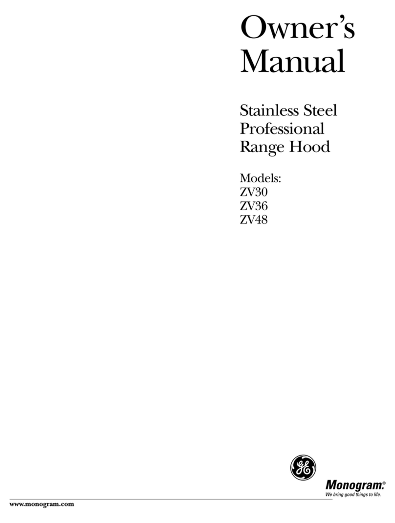 GE ZV30 ZV36 ZV48 User manual