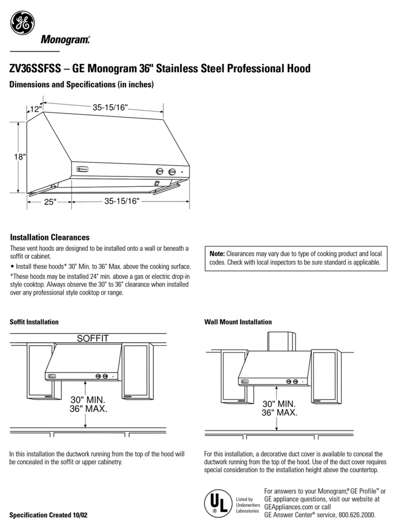 GE Monogram ZV36SSFSS User guide
