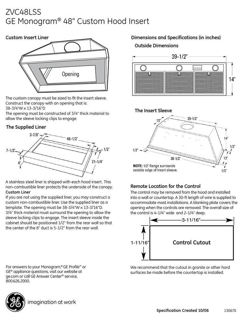 GE Monogram ZVC48LSS User guide