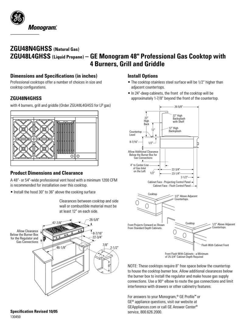 GE Monogram ZGU48L4GHSS datasheet