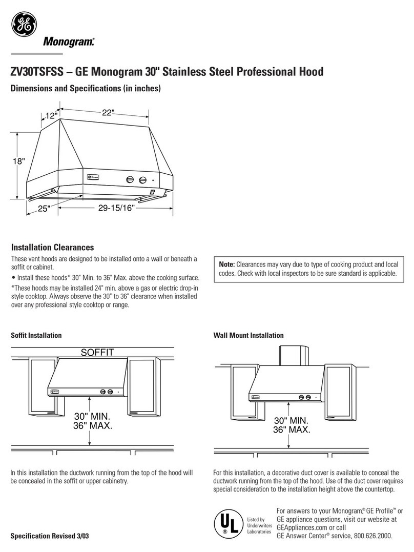 GE MONOGRAM ZV30TSFSS Manual GE MONOGRAM ZV30TSFSS Manual