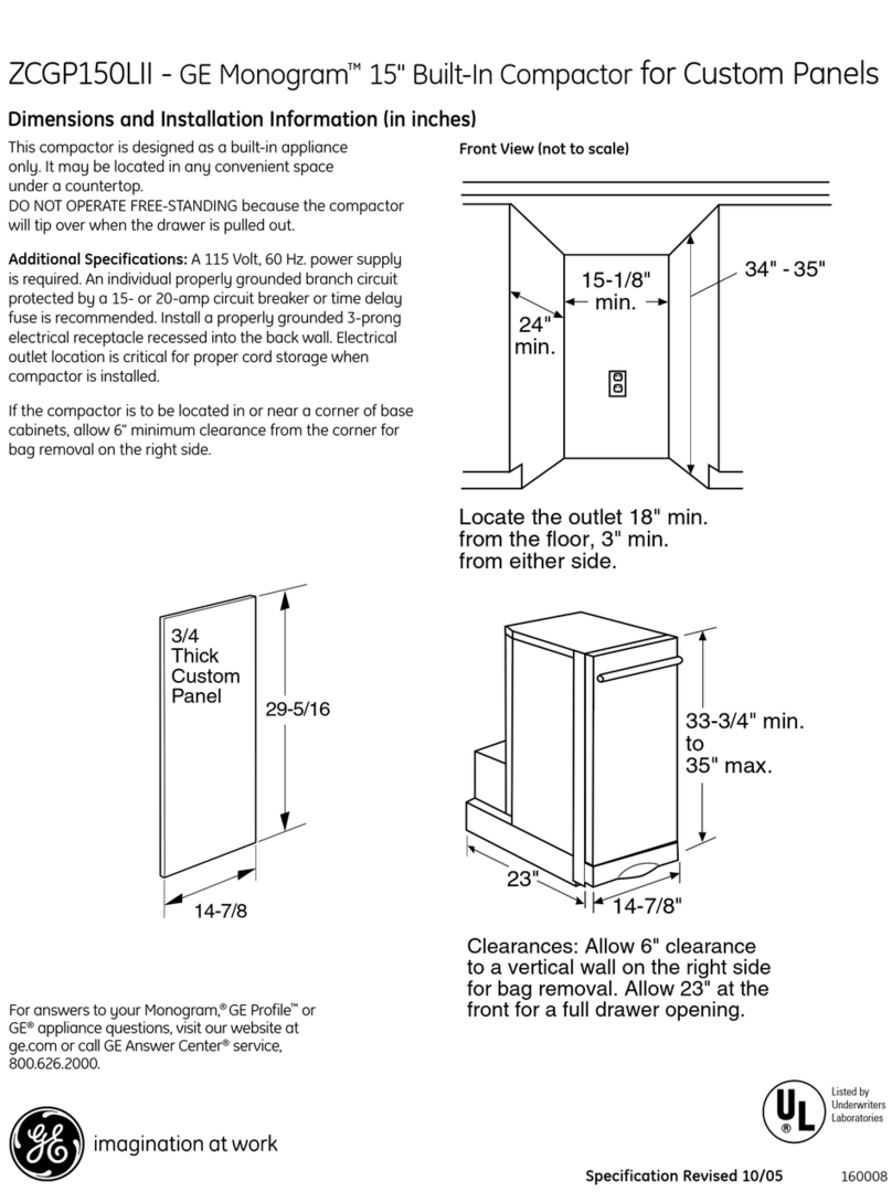 GE MONOGRAM ZCGP150LII User instructions
