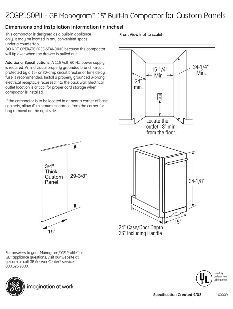 GE Monogram ZCGP150PII User manual