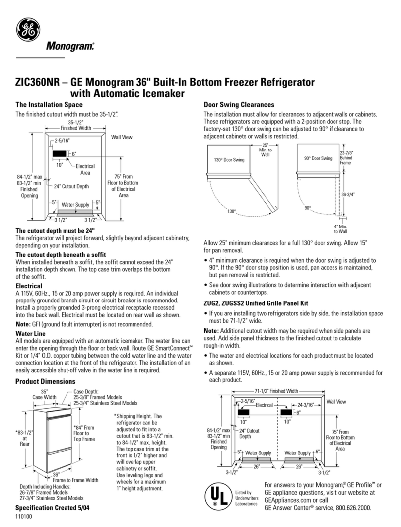 GE MONOGRAM ZIC360NR Manual