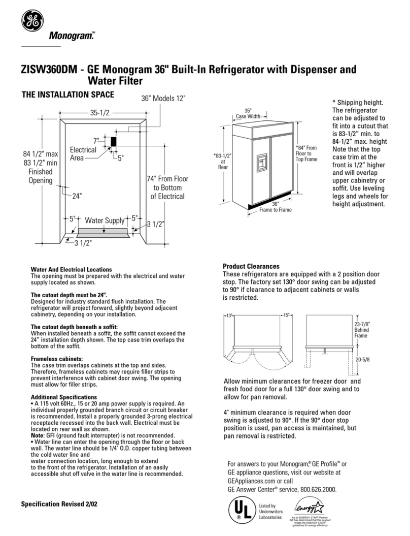 GE Monogram ZISW360DM User manual