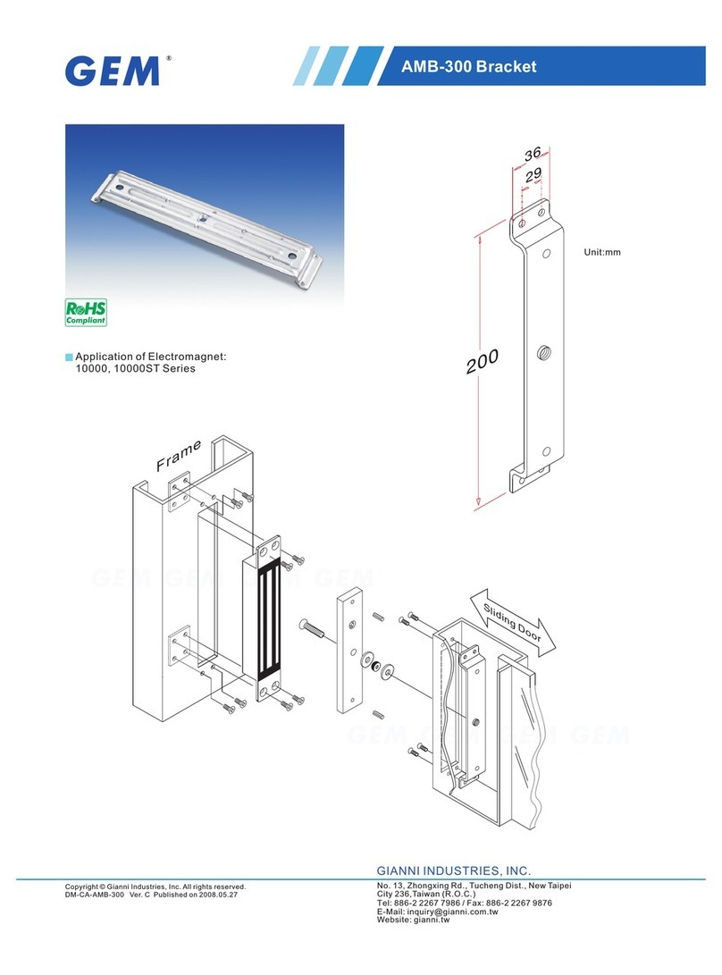 Gianni Industries AMB-300 Specification sheet