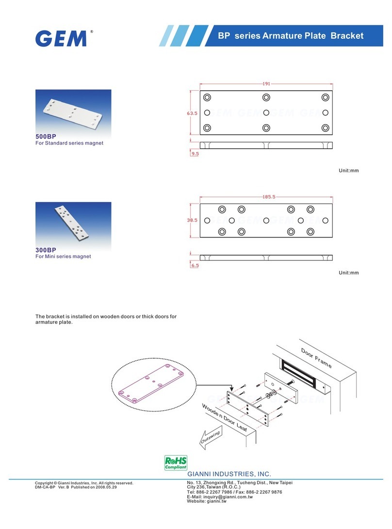 Gianni Industries 300BP Specification sheet