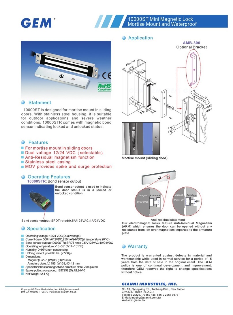 Gianni Industries 10000ST User manual Gianni Industries 10000ST User manual