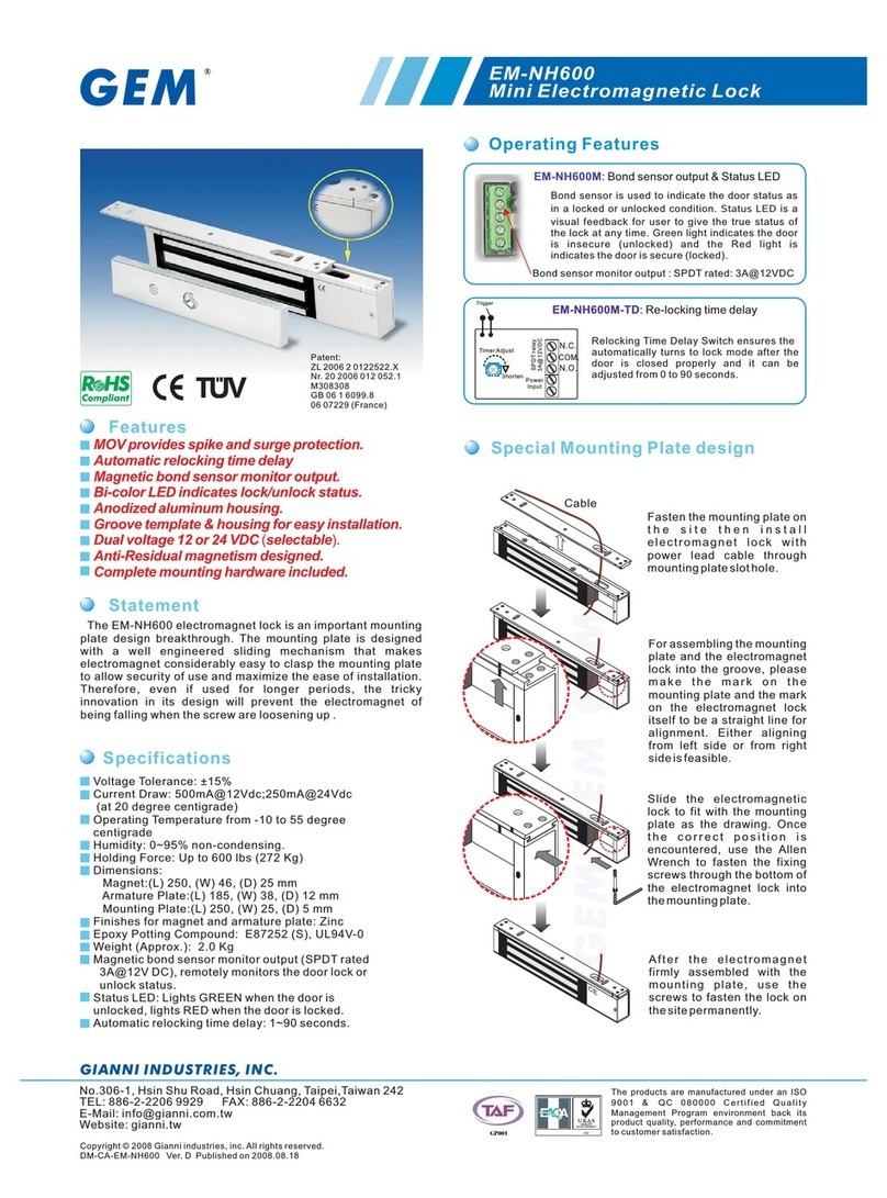 GEM EM-NH600 Specification sheet