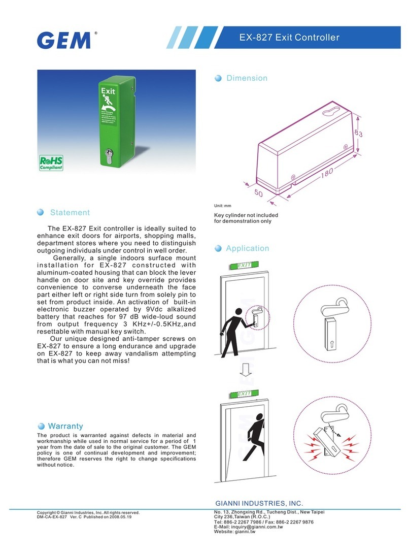 GEM EX-827 Specification sheet