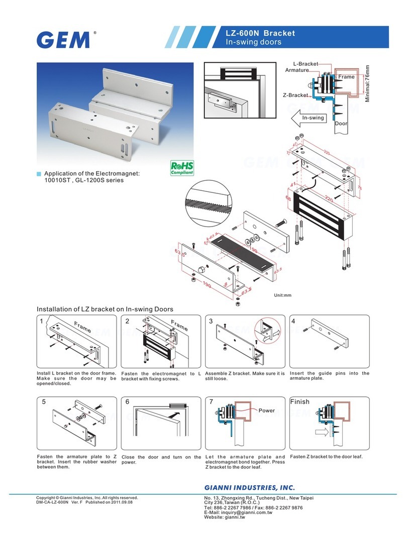 Gianni Industries DM-CA-LZ-600N Specification sheet