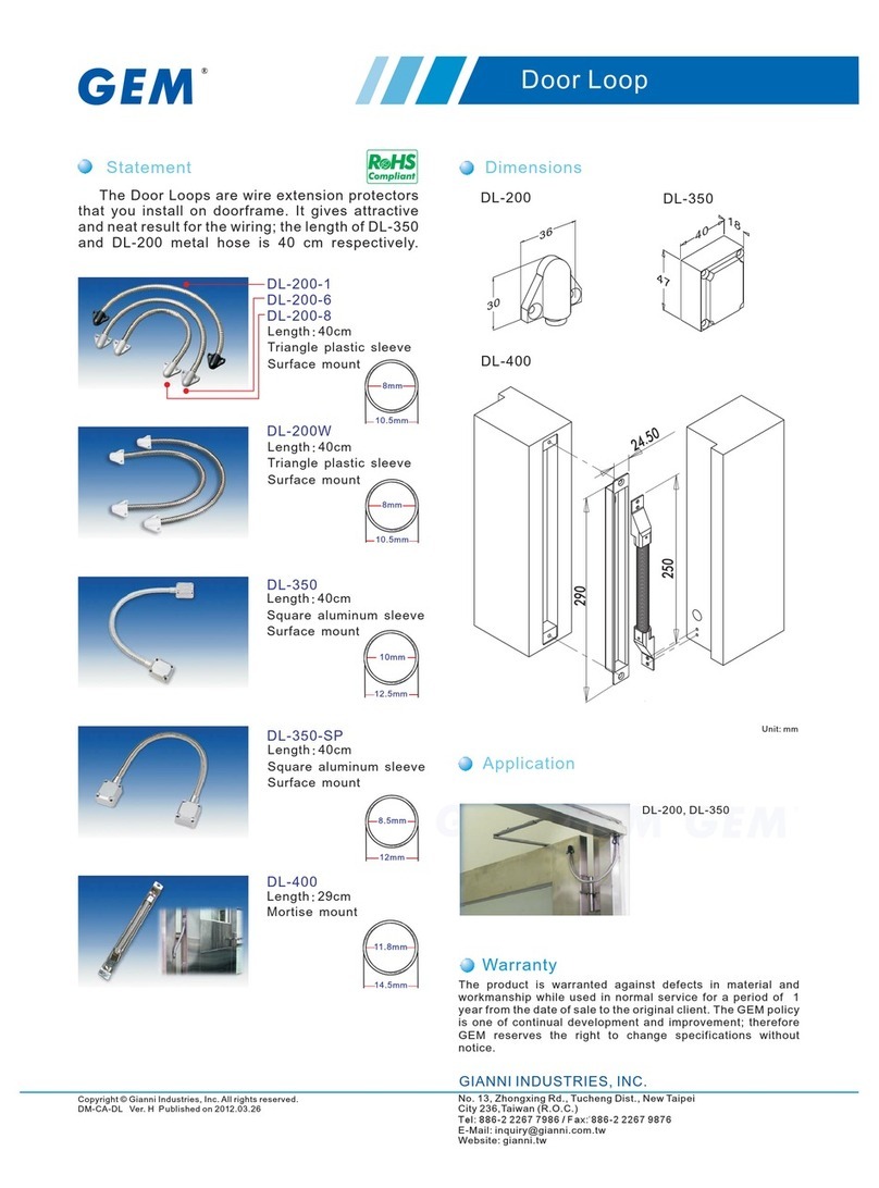 Gianni Industries DL-200-1 User manual