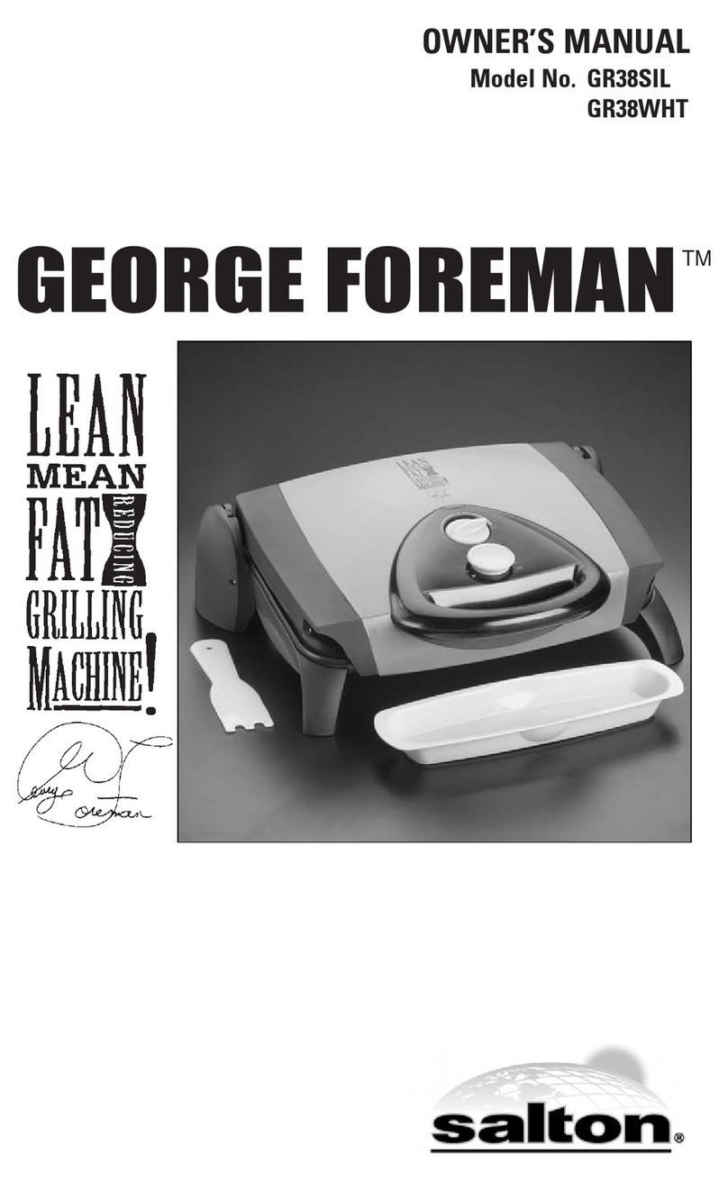 George Foreman GR38SIL User manual