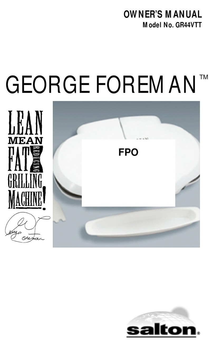 George Foreman GR44VTT User manual