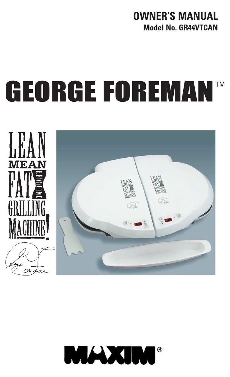 George Foreman GR44VTCAN User manual