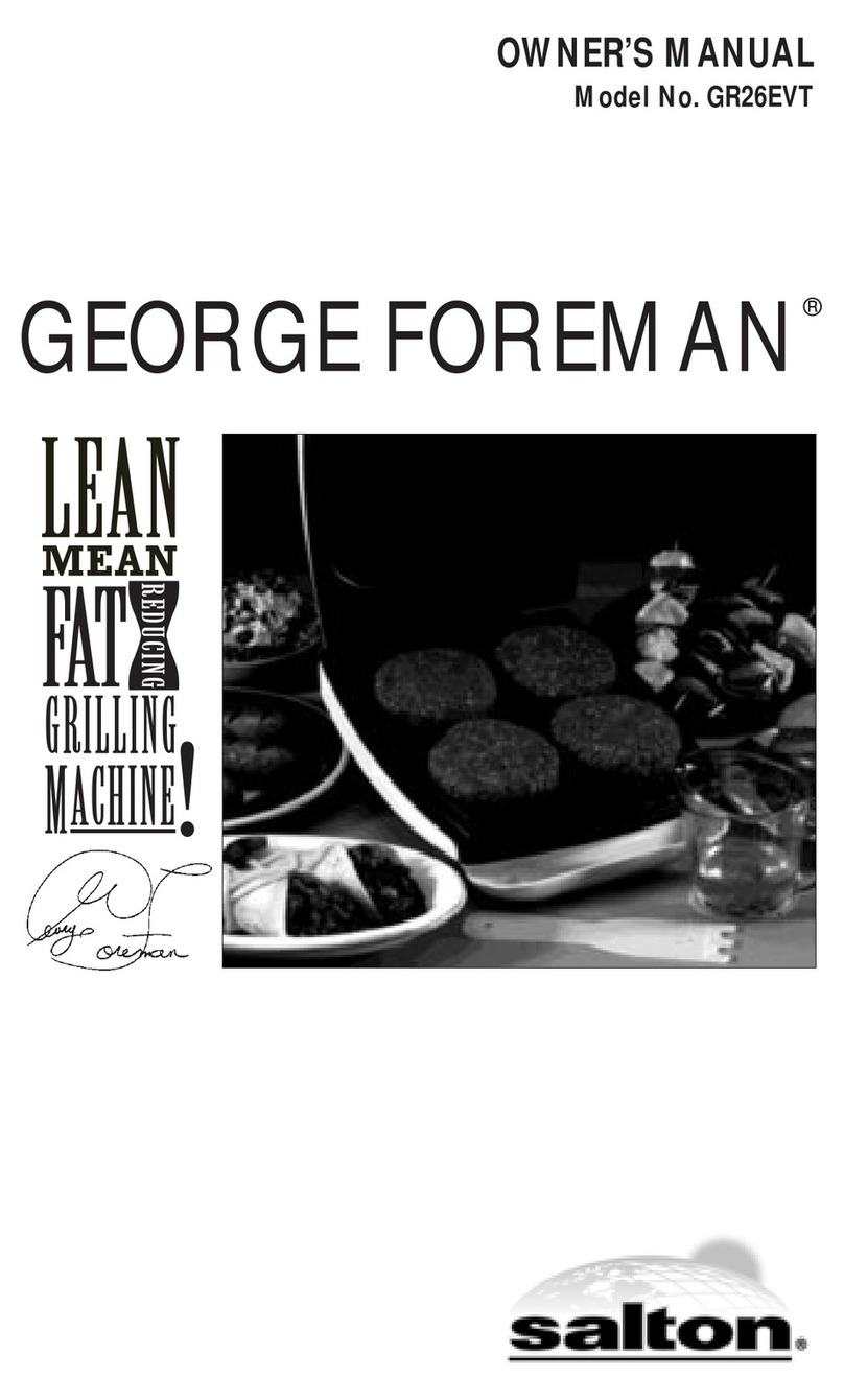 George Foreman GR26EVT User manual