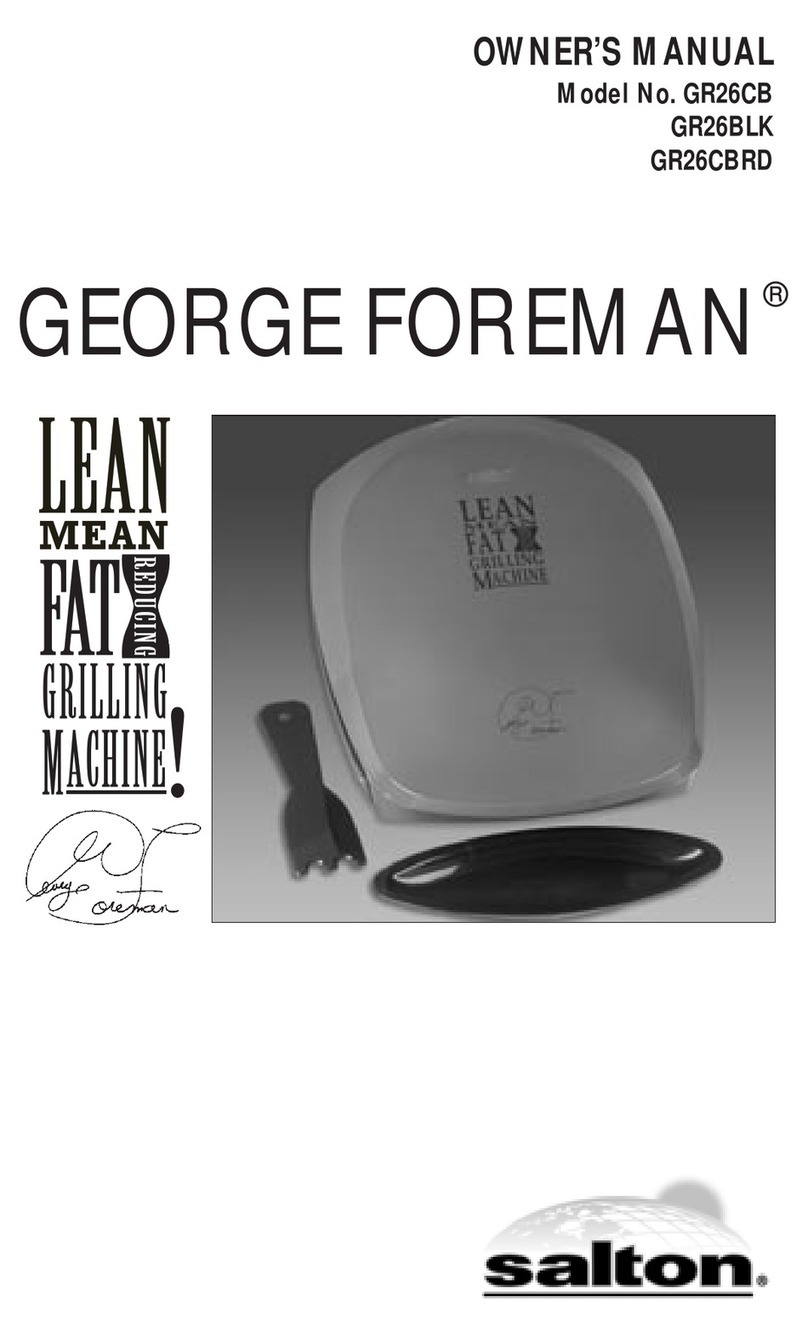 George Foreman GR26BLK owner's manual