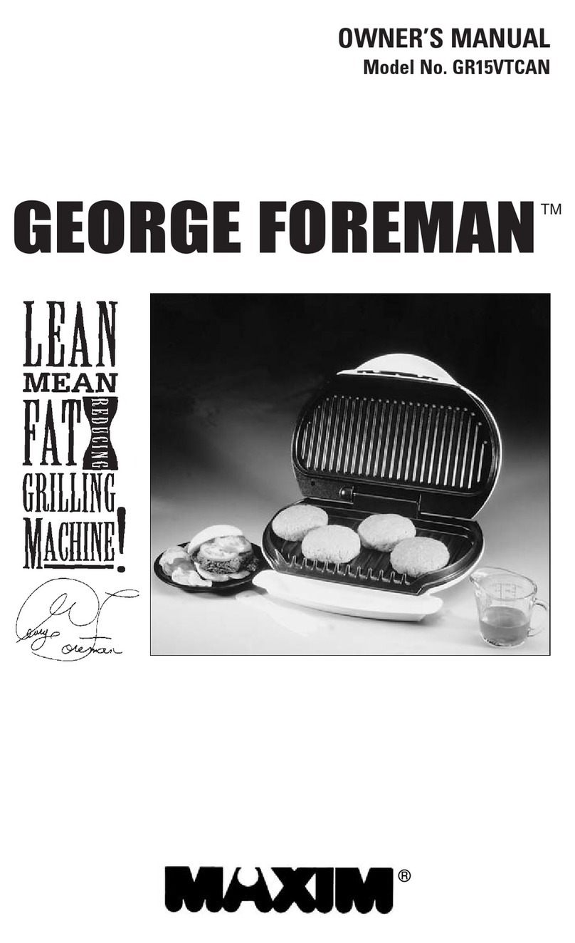 George Foreman GR15VTCAN User manual