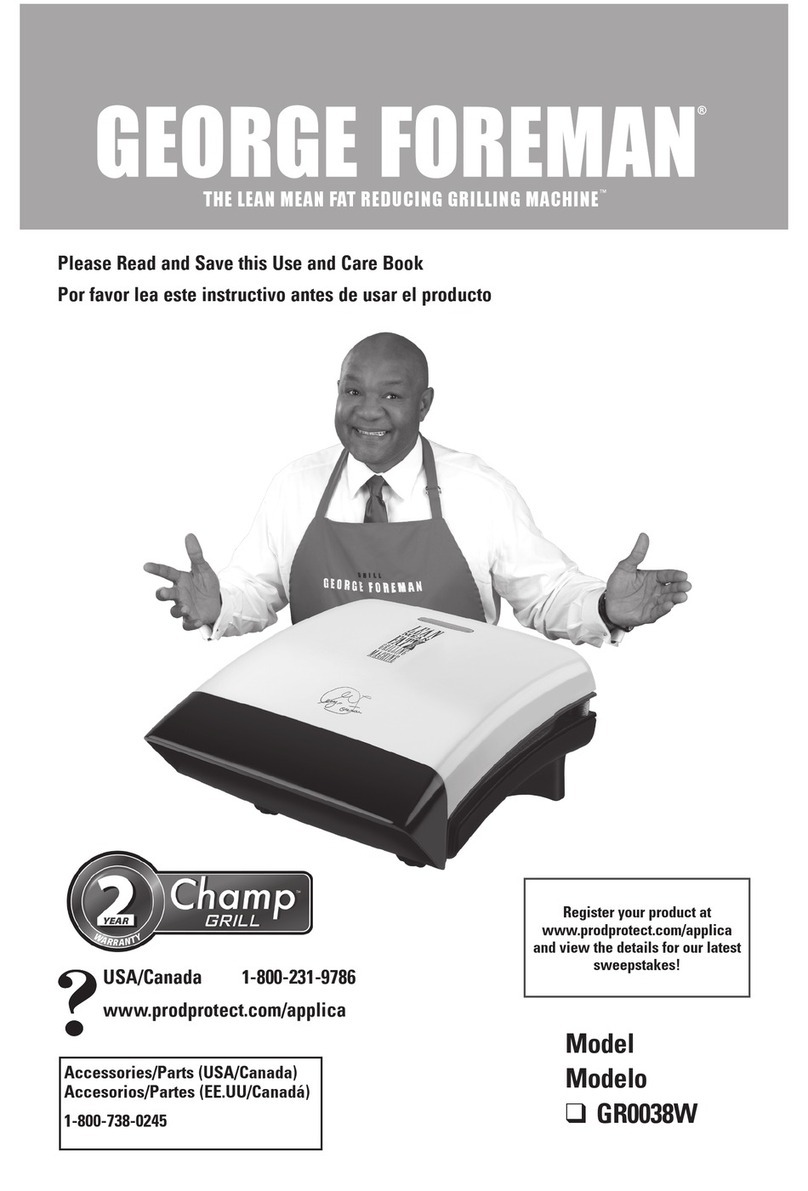 George Foreman GR0038W Champ User manual