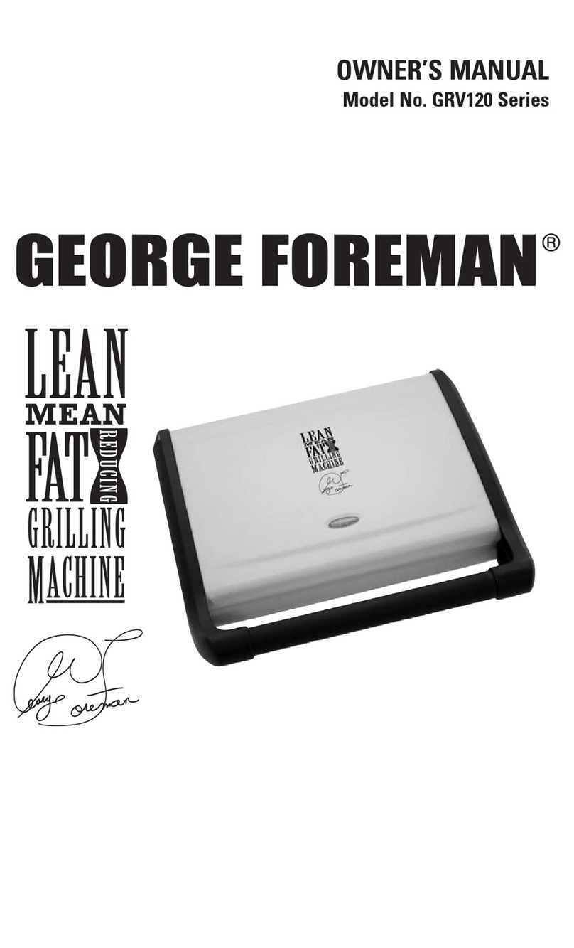 George Foreman GRV120 Series User manual George Foreman GRV120 Series User manual