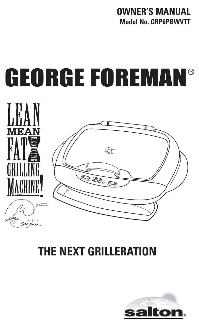 George Foreman GRP6PBWVTT The Next Grilleration User manual