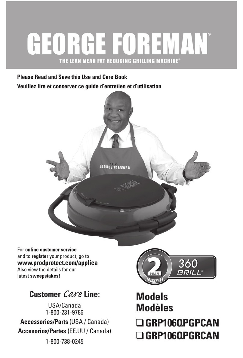 George Foreman GRP106QPGPCAN User manual