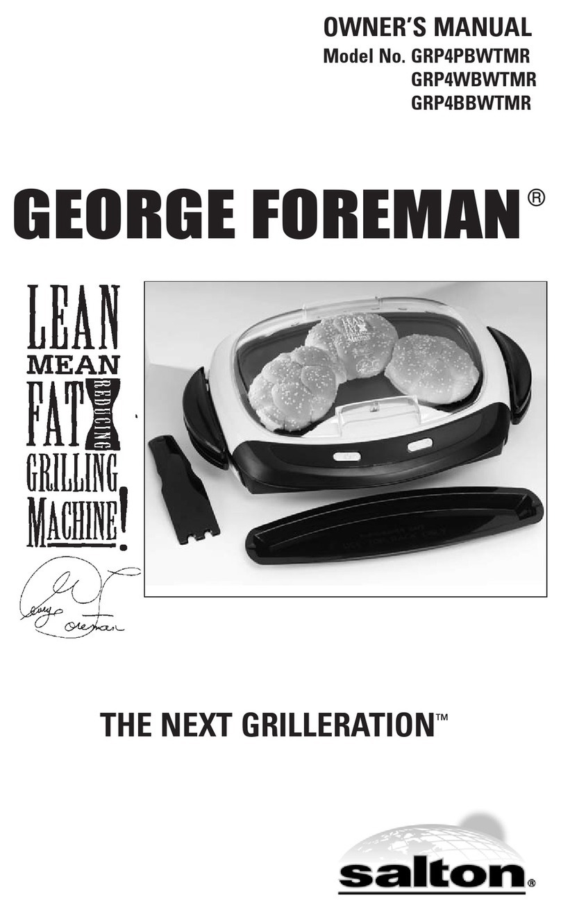 George Foreman GRP4BBWTMR THE NEXT GRILLERATION owner's manual