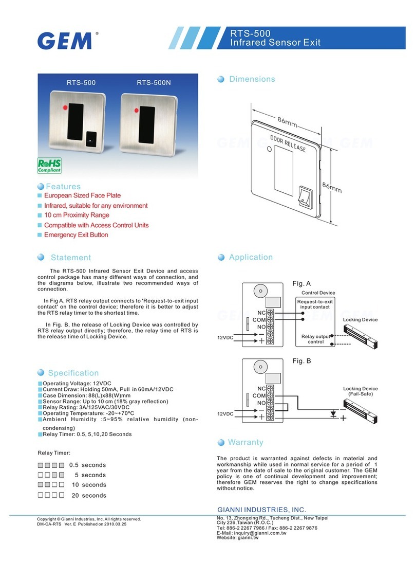 GEM RTS-500 User manual