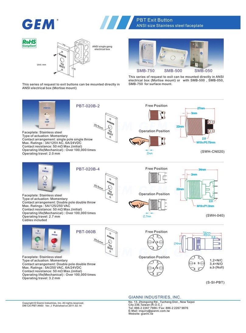 GEM PBT-020B-2 User manual