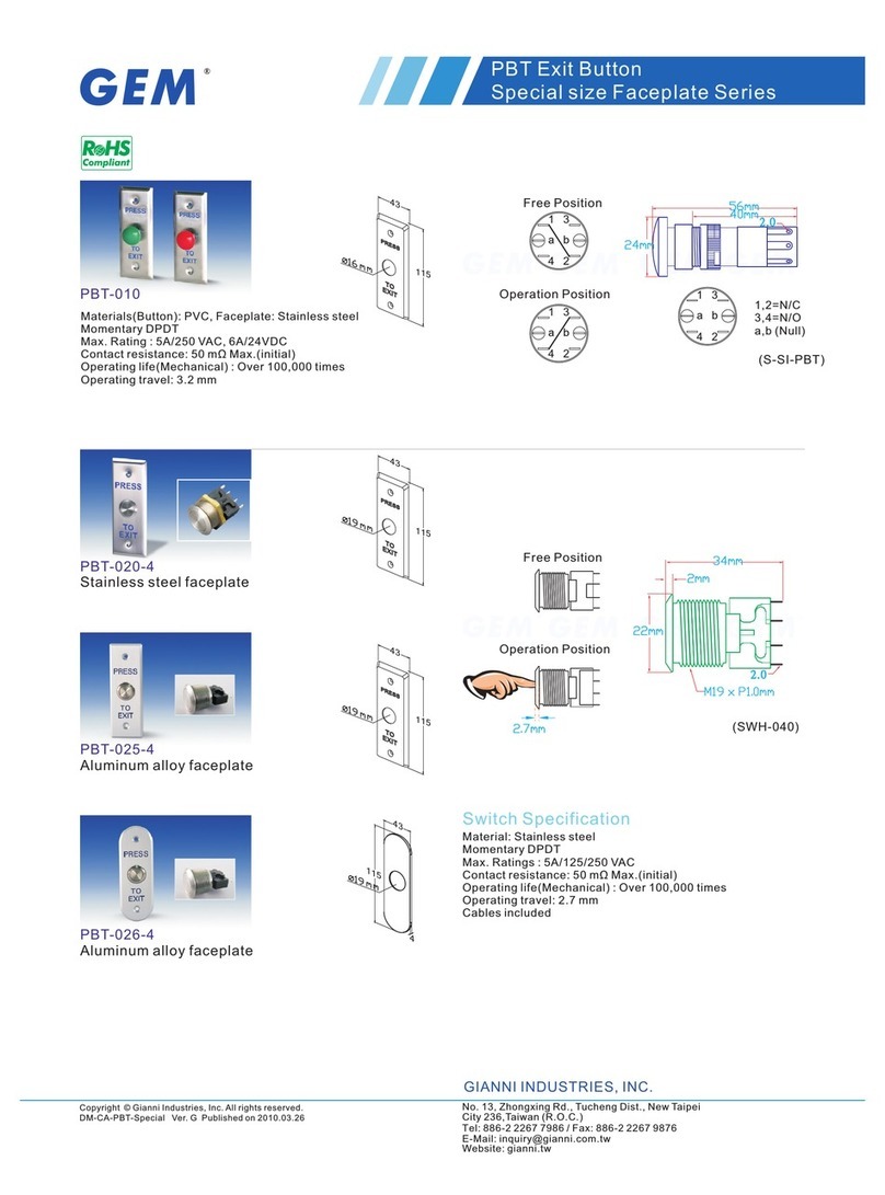 GEM PBT-020-4 User manual
