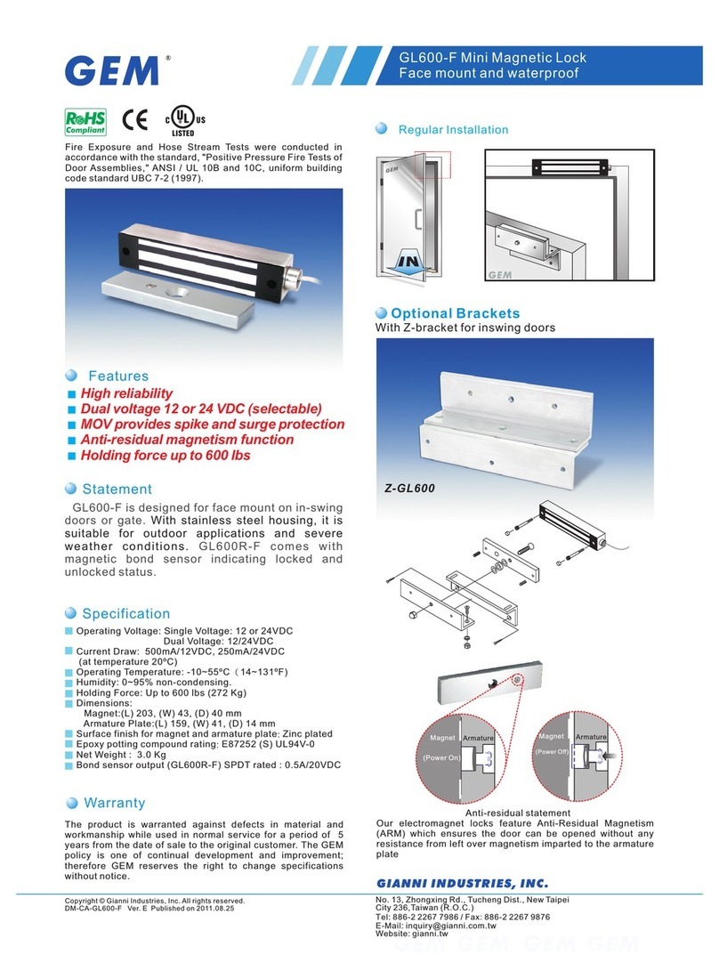 GEM GL600-F User manual