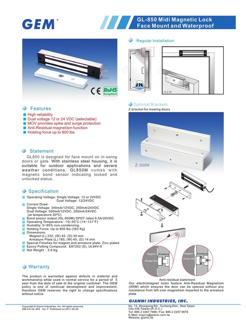 GEM GL-850 Specification sheet