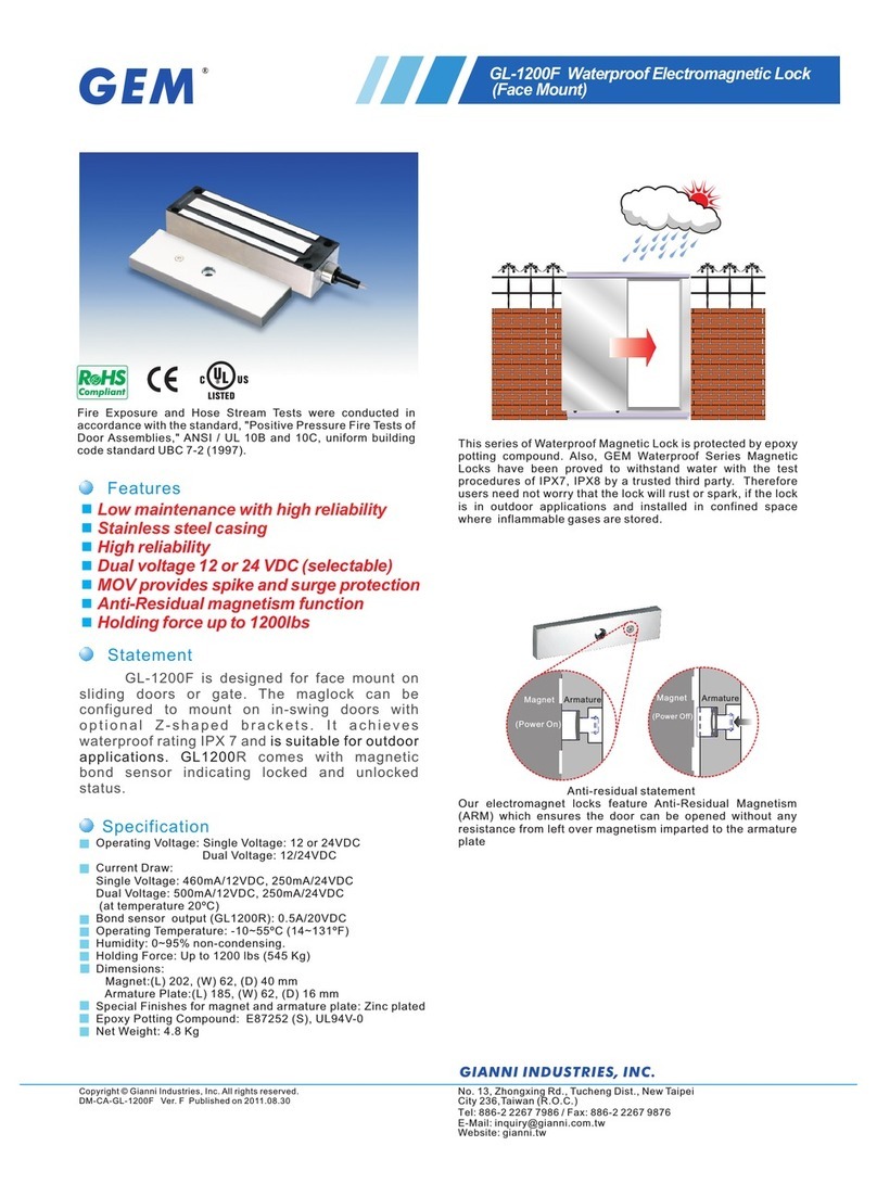 GEM GL-1200F Specification sheet