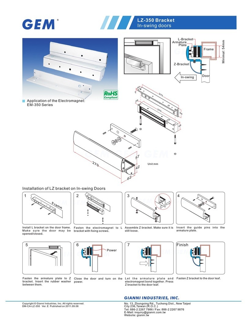 GEM GEM LZ-350 Bracket User manual