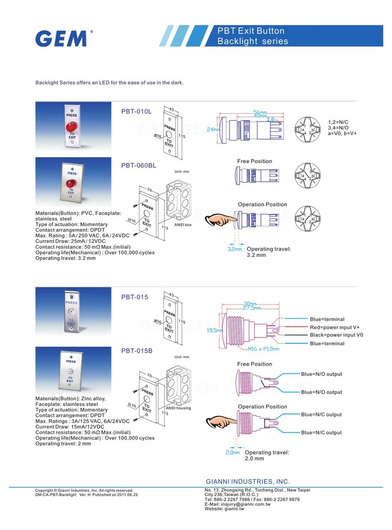 GEM PBT-010 User manual