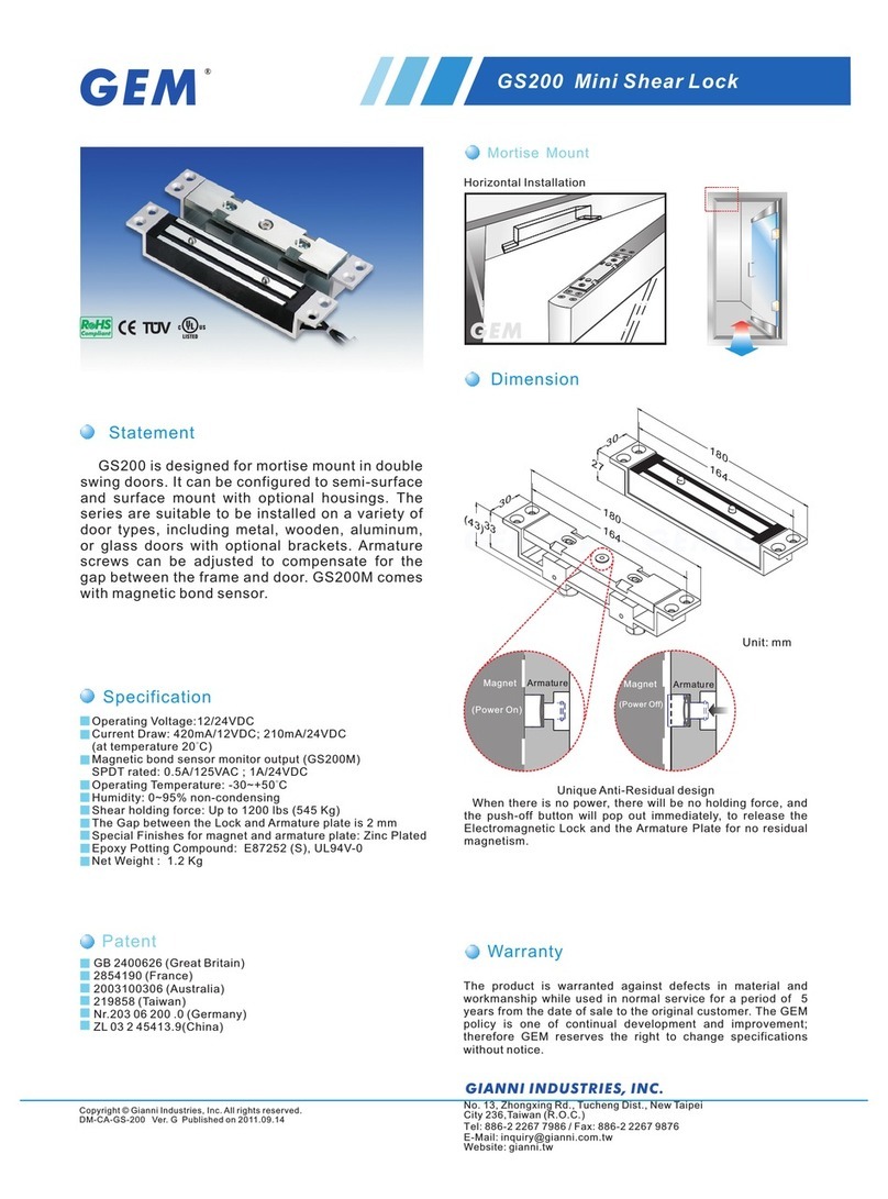 GEM GS-200 Specification sheet