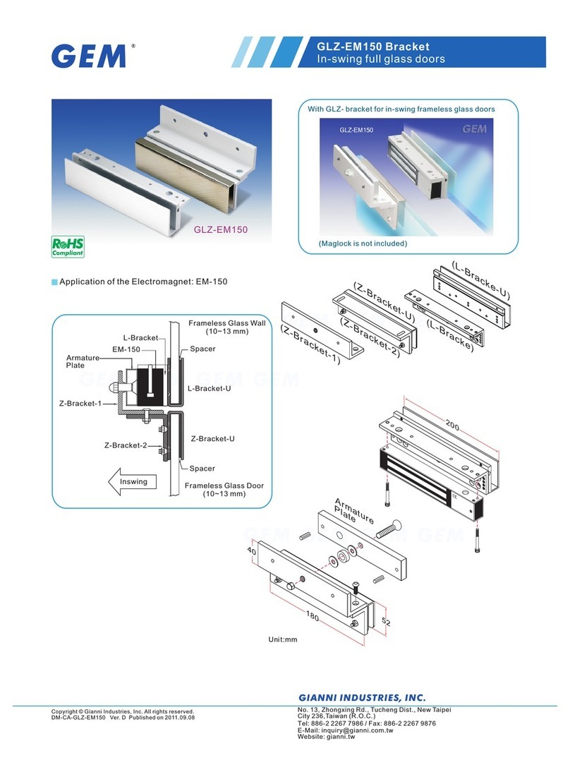 GEM GLZ-EM150 Specification sheet