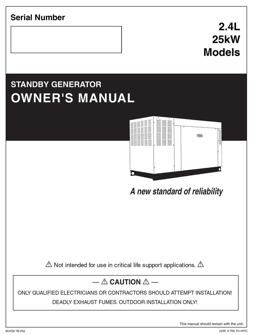 Generac Power Systems 2.4L User manual